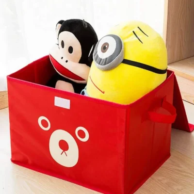 1 pc panda design folding storage bins quilt basket kid toys organizer storage boxes cabinet wardrobe storage bag random color 6 8 (1)